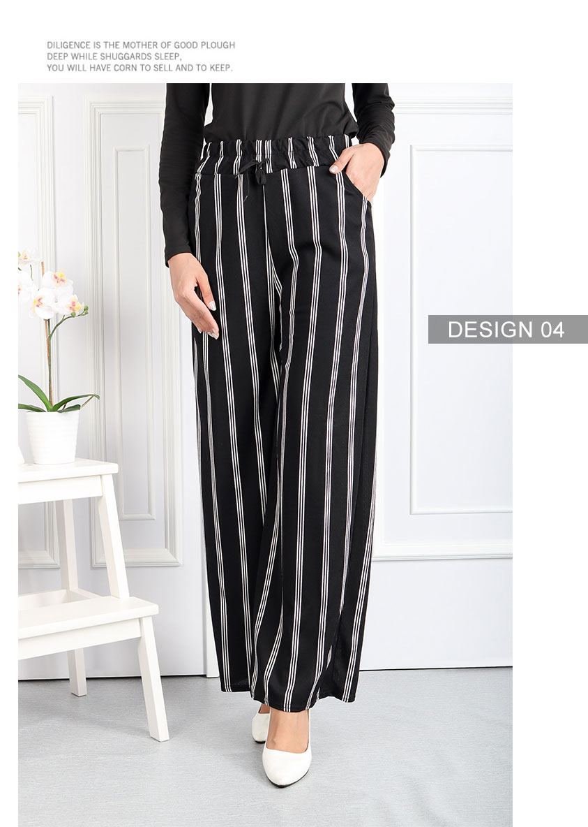 QA-542 WOMEN STRIPES PALAZZO DESIGN 04