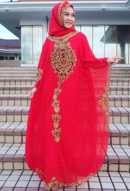 JW5081 Kaftan 3 in 1 Red