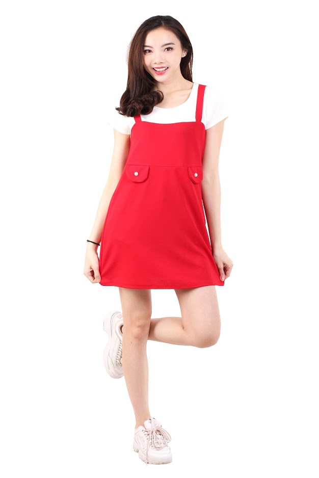 QA-530 Women Casual Dress Red