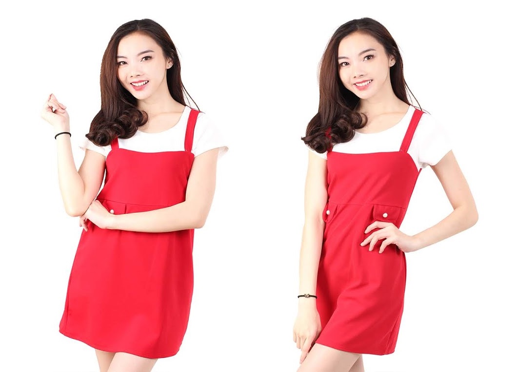 QA-530 Women Casual Dress Red