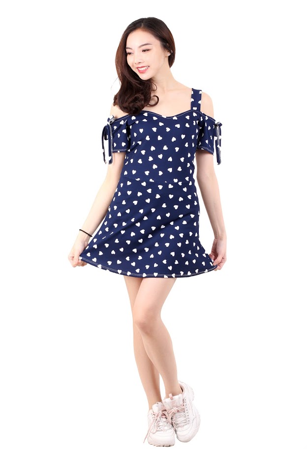 QA-531 Sweet Love Mini Dress Blue