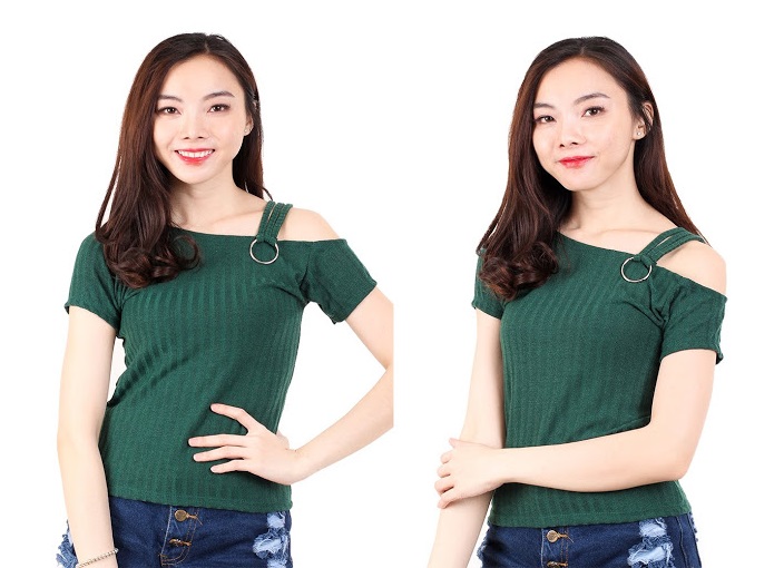 QA-536 CASUAL KNITTED TOP GREEN