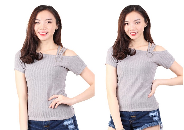 QA-536 CASUAL KNITTED TOP GREY