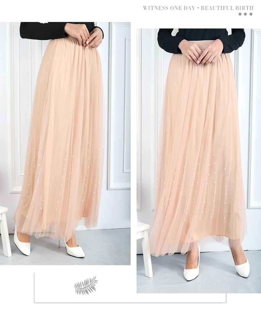 QA-544 VOGUE FLARED SKIRT CREAM