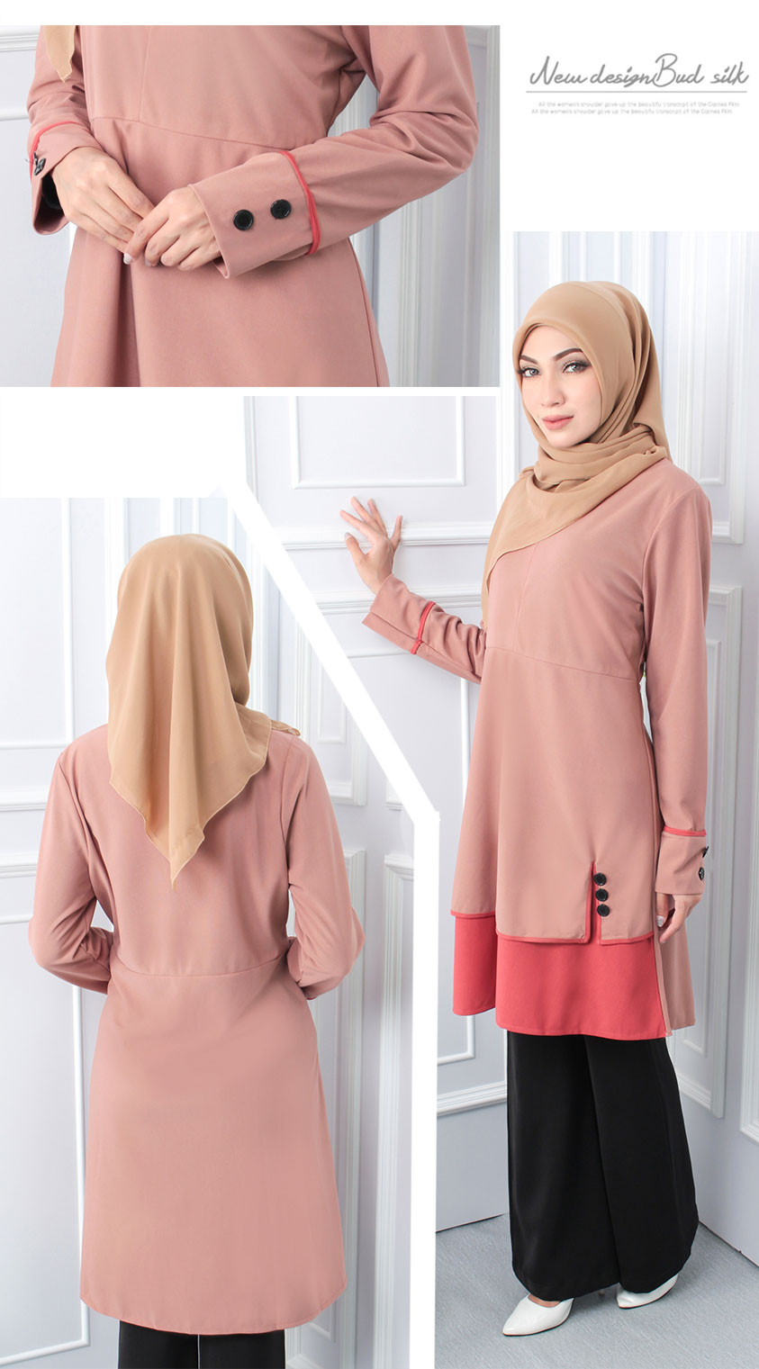 QA-545 MUSLIMAH TUNIC TOP PINK