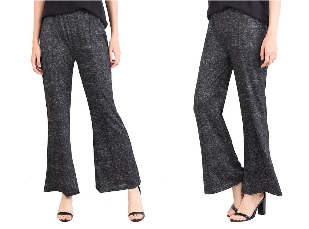 QA-547 WOMEN'S CASUAL PANTS BLACK