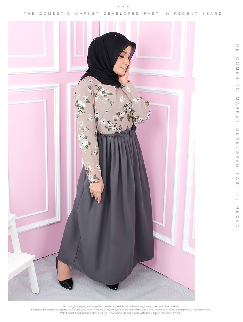 QA-548 LOVELY ROSES DRESS GREY