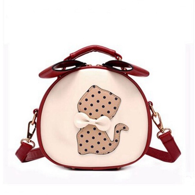 KW80406 CUTE RIBBON CAT BAG RED