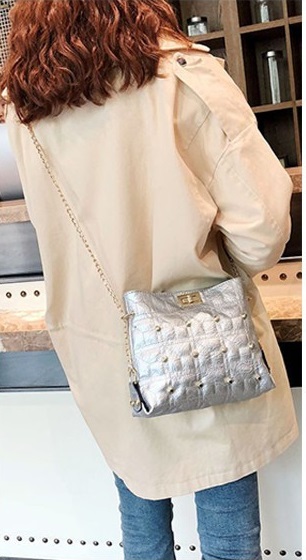 KW80407 STYLISH CASUAL WOMEN'S BAG SILVER