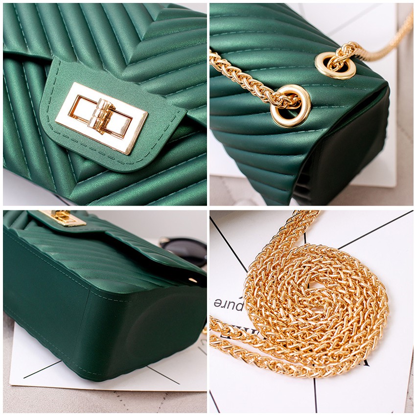 KW80411 ELEGANT MATTE WOMEN'S BAG DARK GREEN