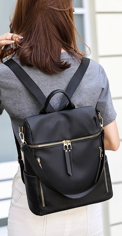 KW80413 WOMEN'S STYLISH BACKPACK BLACK