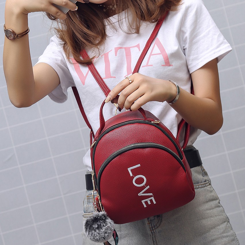 KW80414 WOMEN'S LOVE BACKPACK RED