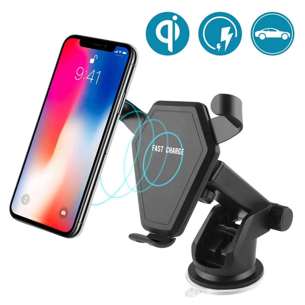 043468 10W Fast Charging Gravity Sensor Wireless Car Charger