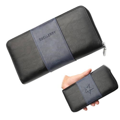 LG1021 Men's Long Wallet Black