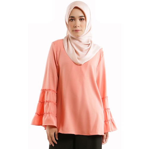 MH142 Stylish Blouse Dusty Orange