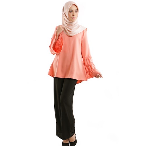 MH142 Stylish Blouse Dusty Orange