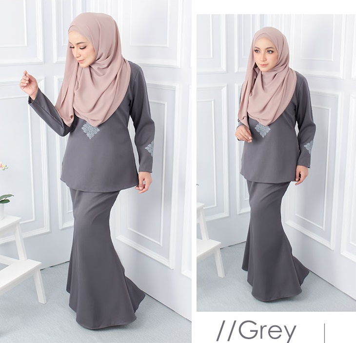 QA-551 WOMEN'S ELEGANT KURUNG GREY