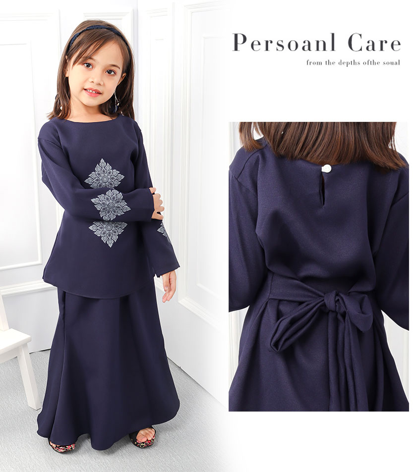 QA-552 LOVELY KIDS KURUNG NAVY BLUE