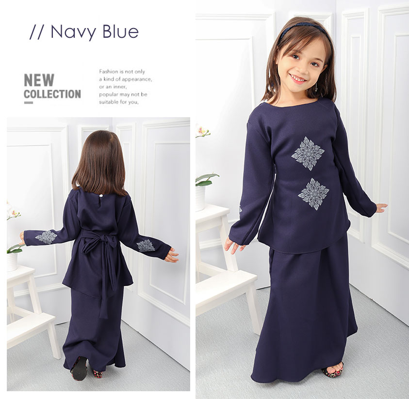 QA-552 LOVELY KIDS KURUNG NAVY BLUE