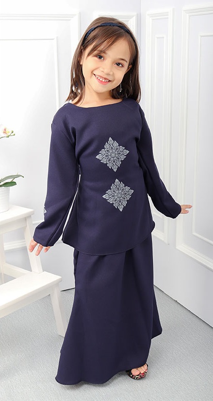 QA-552 LOVELY KIDS KURUNG NAVY BLUE