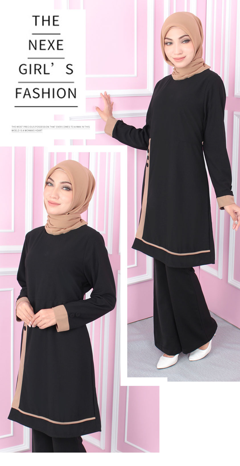 QA-557 WOMEN'S BLOUSE BLACK