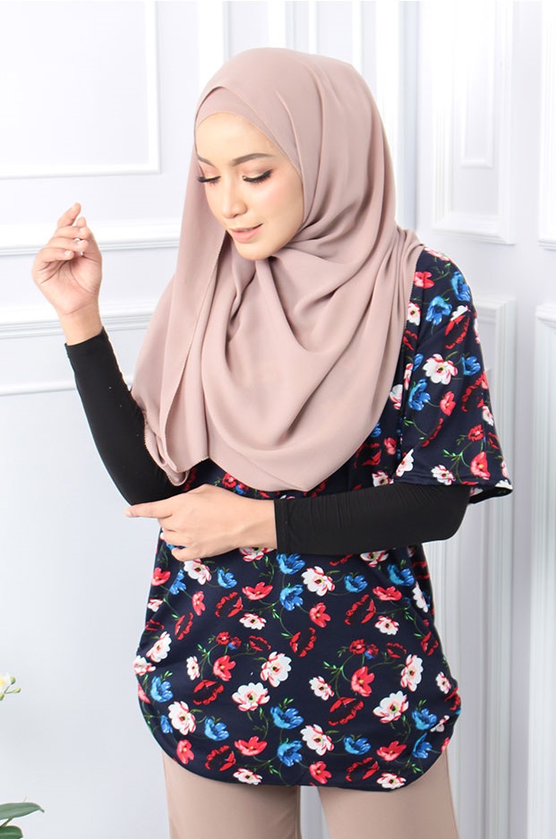 QA-559 PRINTED CASUAL TOP FLORAL 