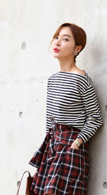 WT7701 Fashion Top Stripe