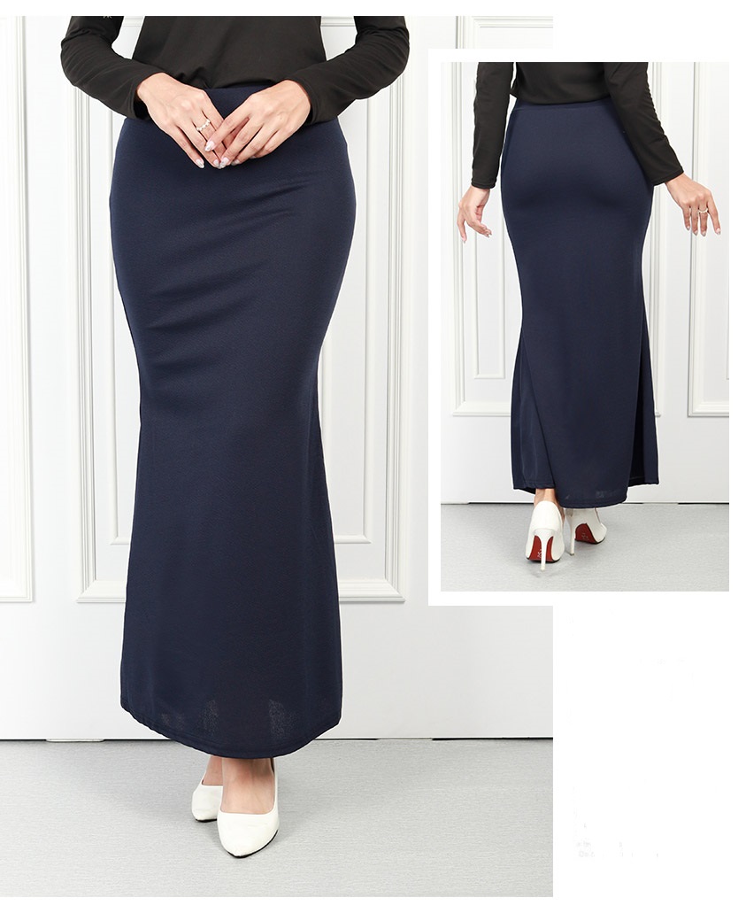 QA-571 CLASSIC DUYUNG SKIRT NAVY BLUE