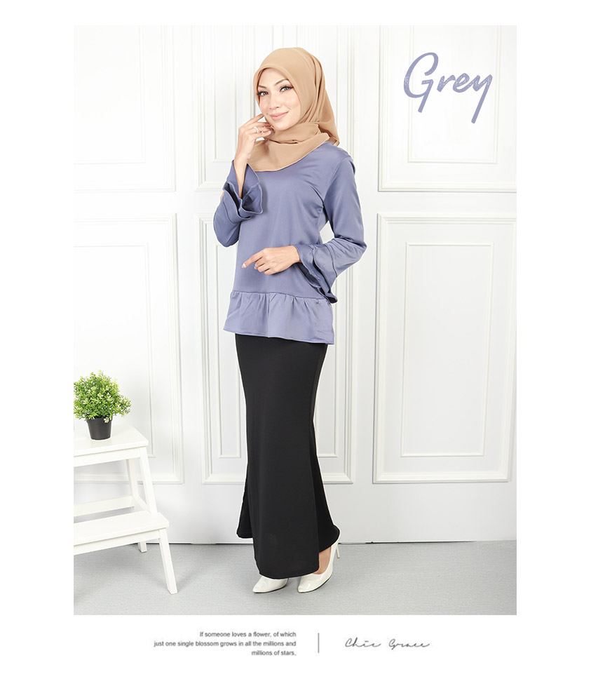 QA-564 WOMEN'S BLOUSE GREY