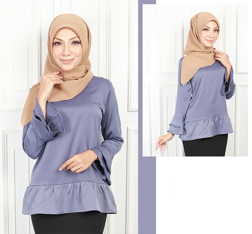 QA-564 WOMEN'S BLOUSE GREY