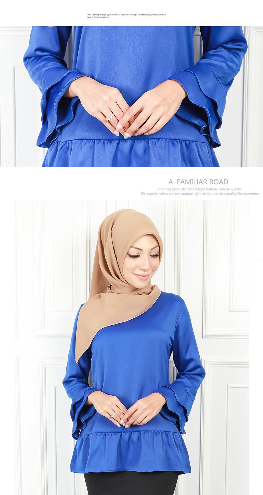 QA-564 WOMEN'S BLOUSE BLUE