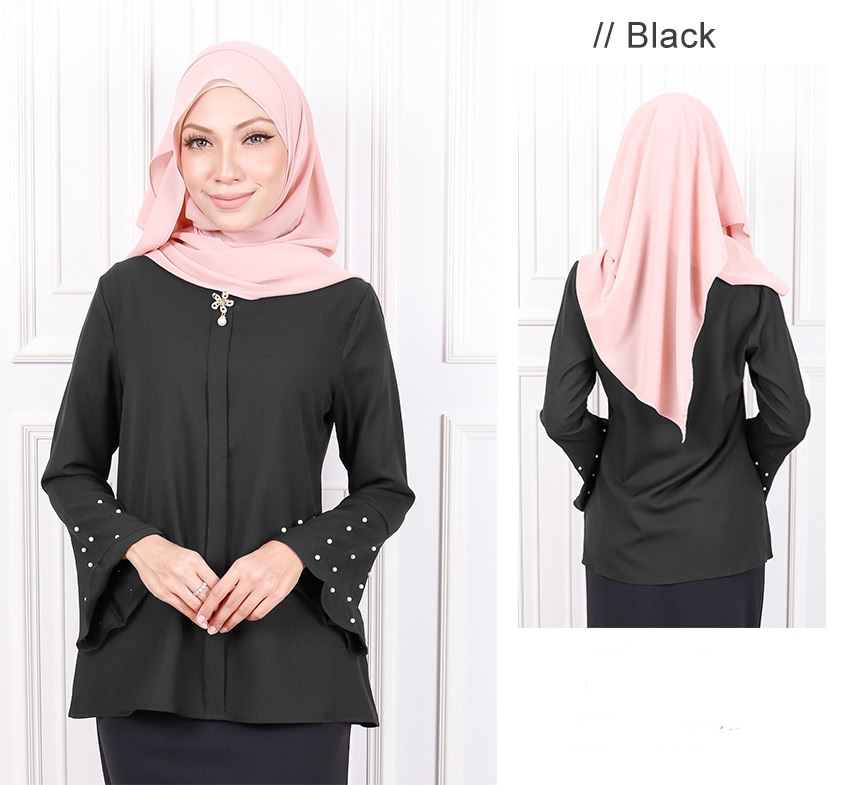 QA-586 WOMEN FUSION TOP BLACK