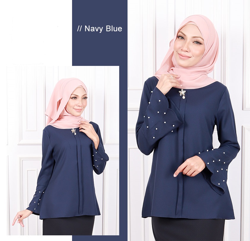 QA-586 WOMEN FUSION TOP NAVY BLUE