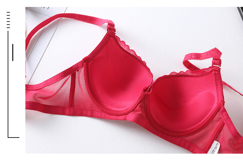 QA-606 LACE PUSH UP BRA RED