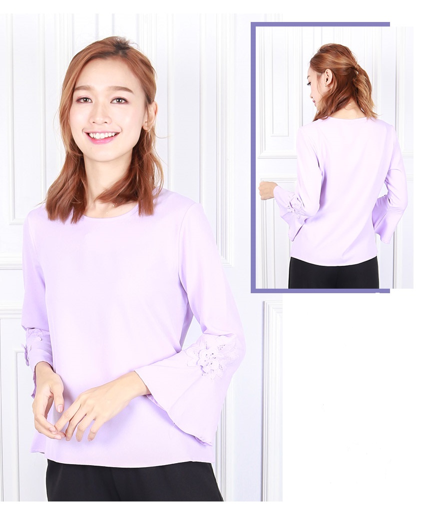 QA-600 BASIC WOMEN'S TOP LIGHT PURPLE