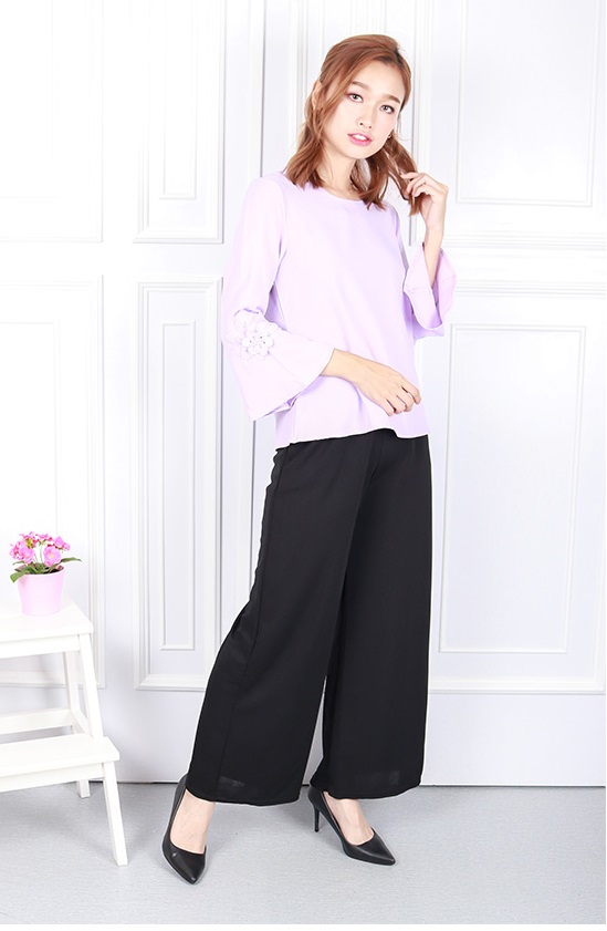 QA-600 BASIC WOMEN'S TOP LIGHT PURPLE