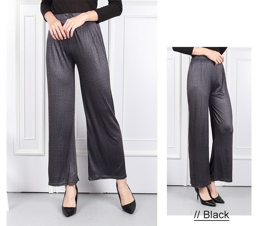 QA-610  STRAIGHT PANTS BLACK