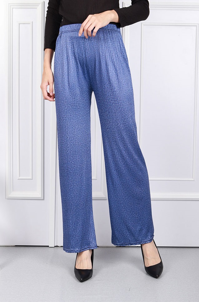 QA-610  STRAIGHT PANTS BLUE