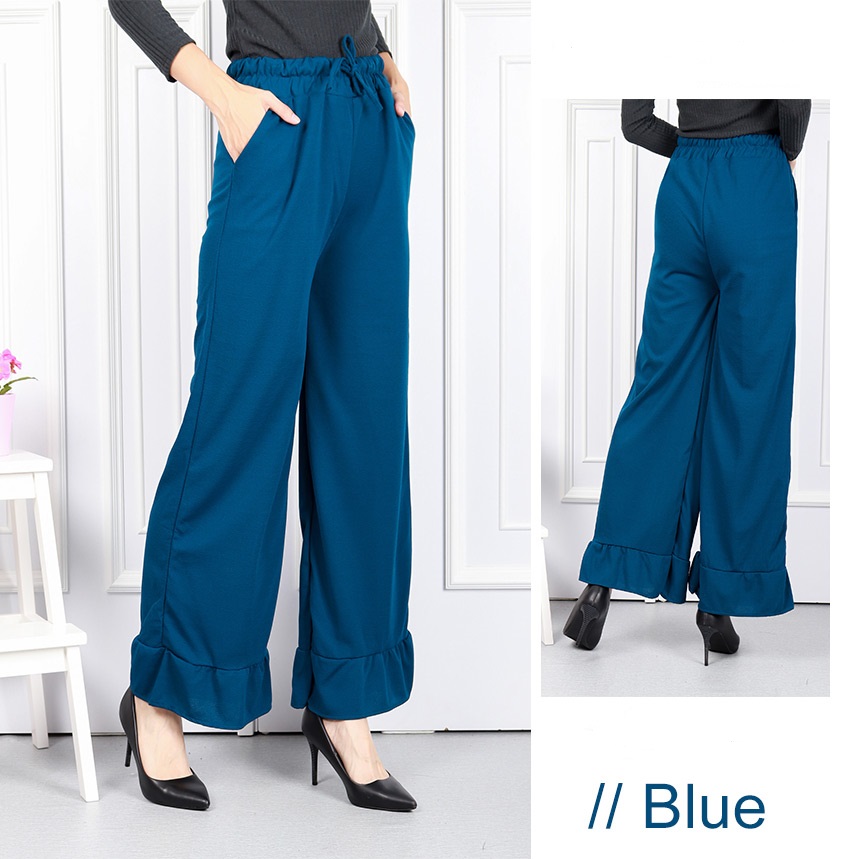 QA-611 ELASTIC PANTS BLUE