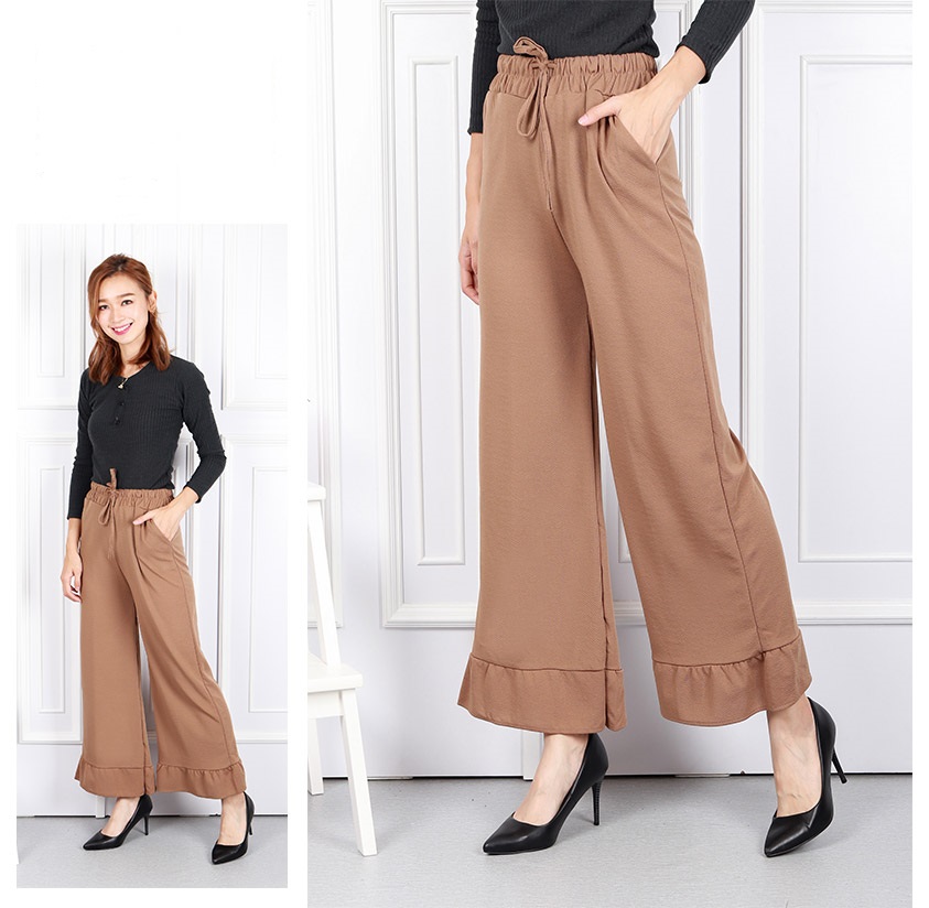 QA-611 ELASTIC PANTS KHAKI