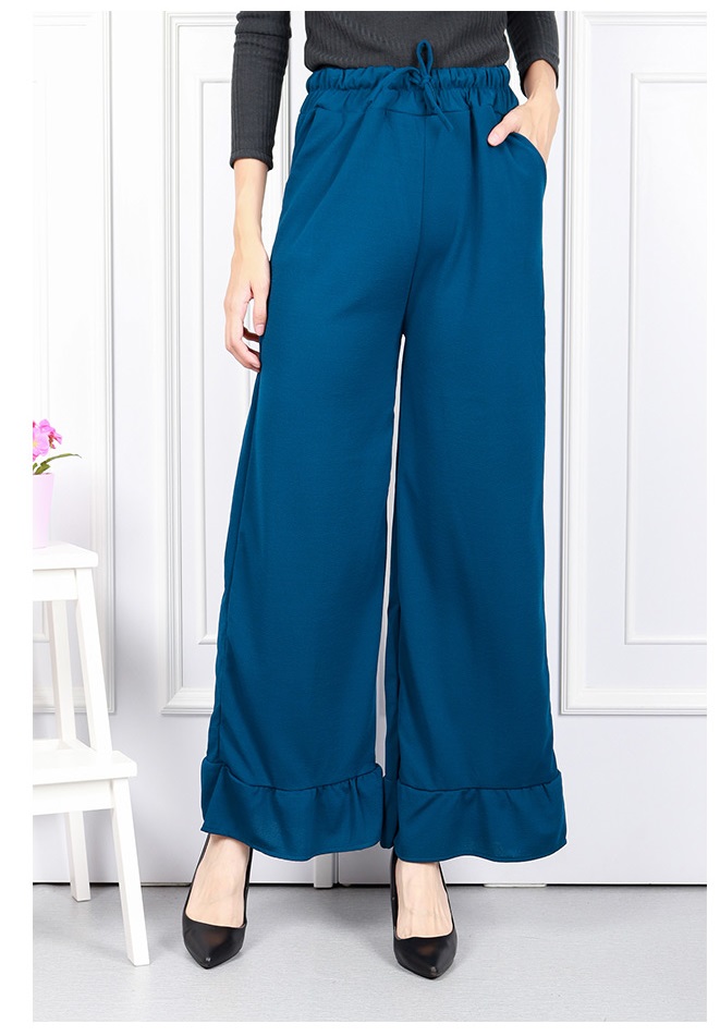 QA-611 ELASTIC PANTS BLUE