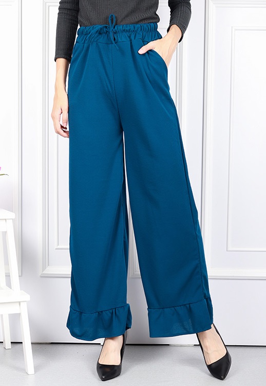 QA-611 ELASTIC PANTS BLUE