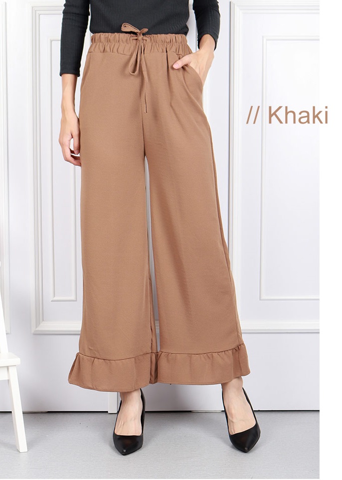 QA-611 ELASTIC PANTS KHAKI