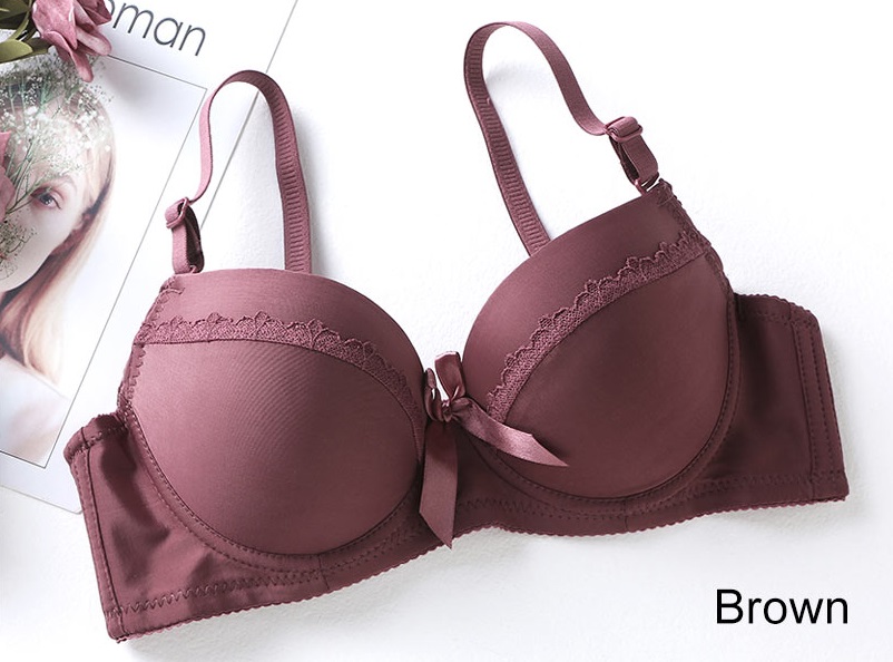 QA-612 WOMEN'S BASIC BRA BROWN