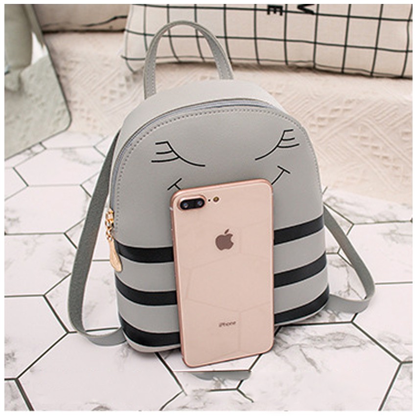 KW80424 Smile Bee Backpack Grey