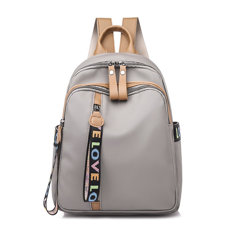 KW80436 LOVE ZIP BACKPACK KHAKI