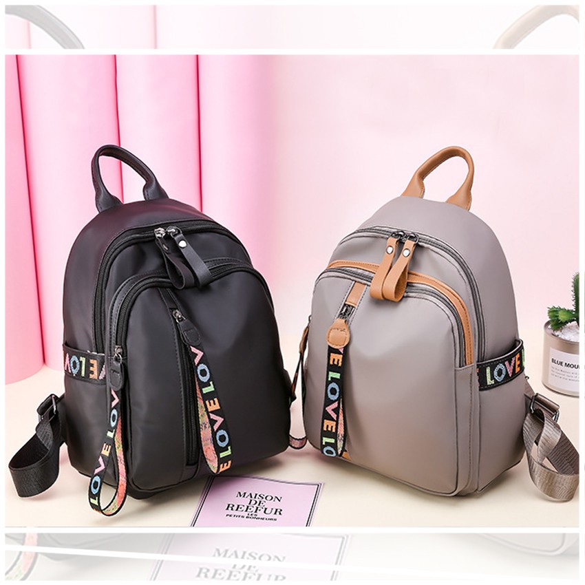 KW80436 LOVE ZIP BACKPACK KHAKI