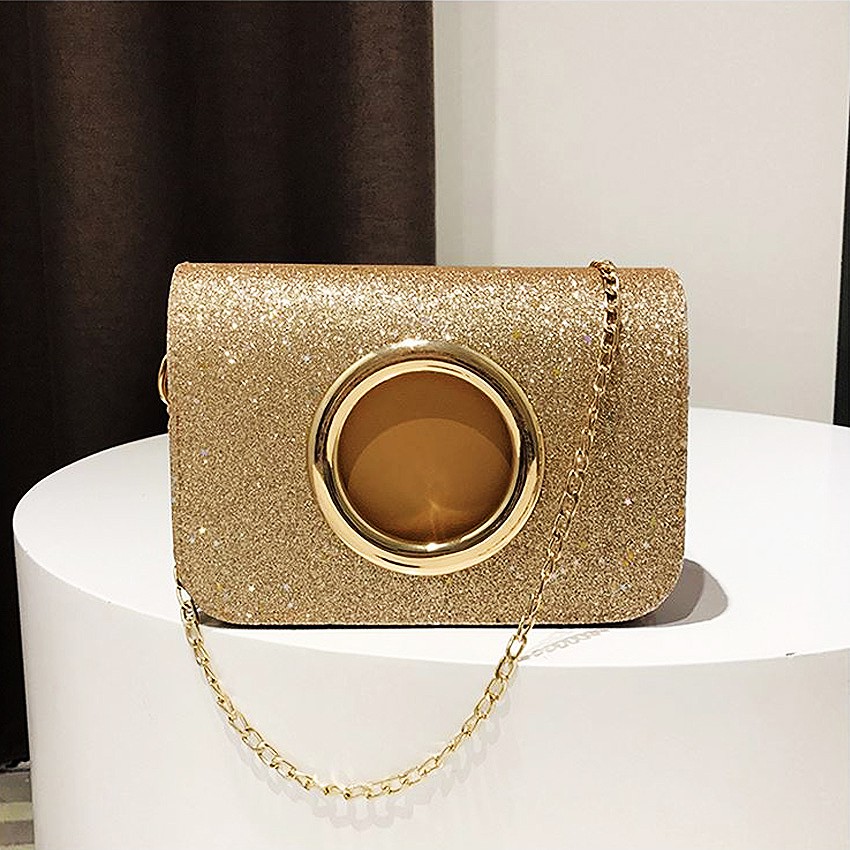 KW80448 STYLISH CIRCLE SLING BAG GOLD