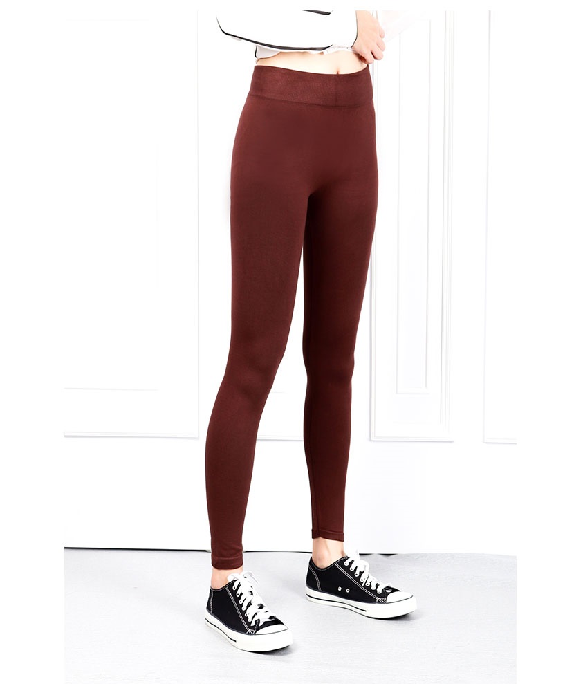 QA-619 COTTON LEGGING PANTS BROWN