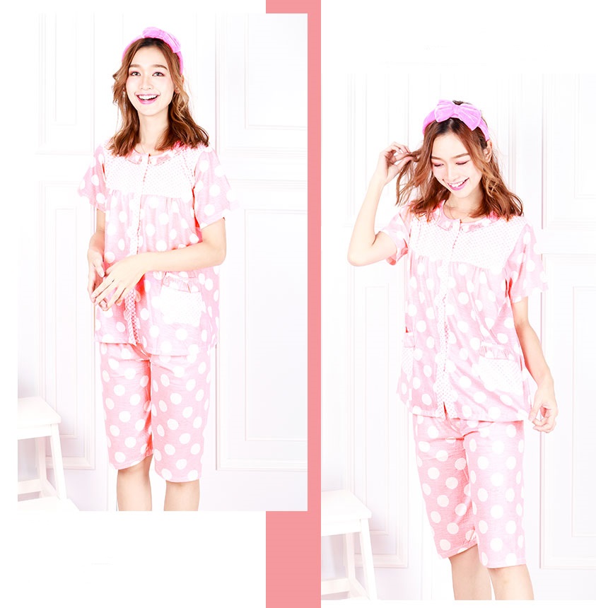 QA-625  CUTE LADIES NIGHTWEAR SET PEACH